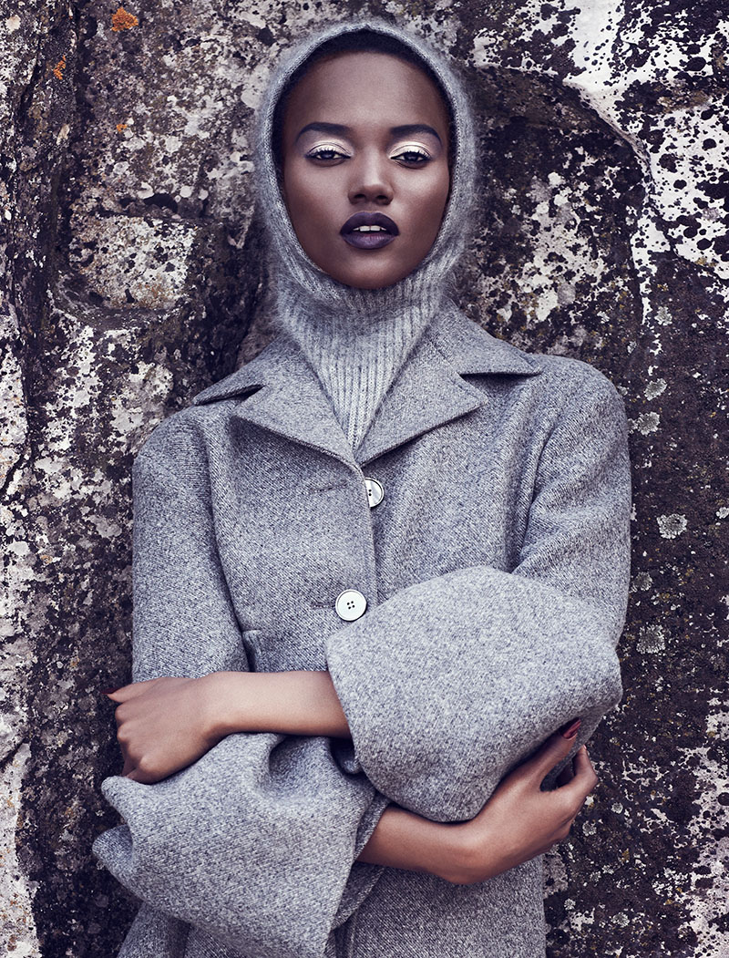 Herieth Paul Gets Grey for Fashion September 2013 by Chris Nicholls