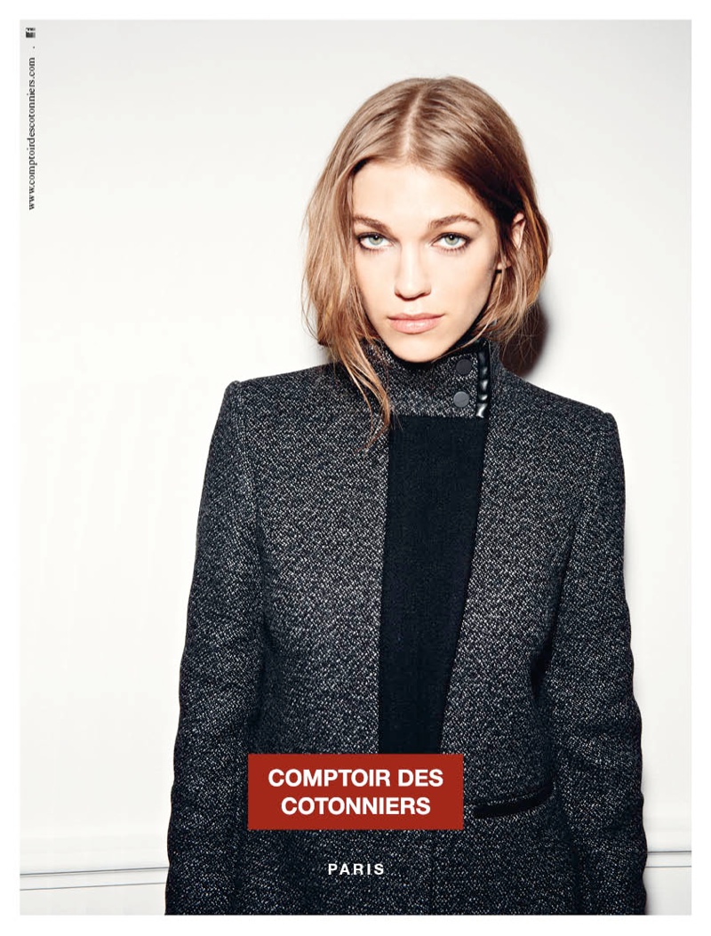 Samantha Gradoville is Parisian Chic for Comptoir des Cotonniers' Fall 2013 Ads