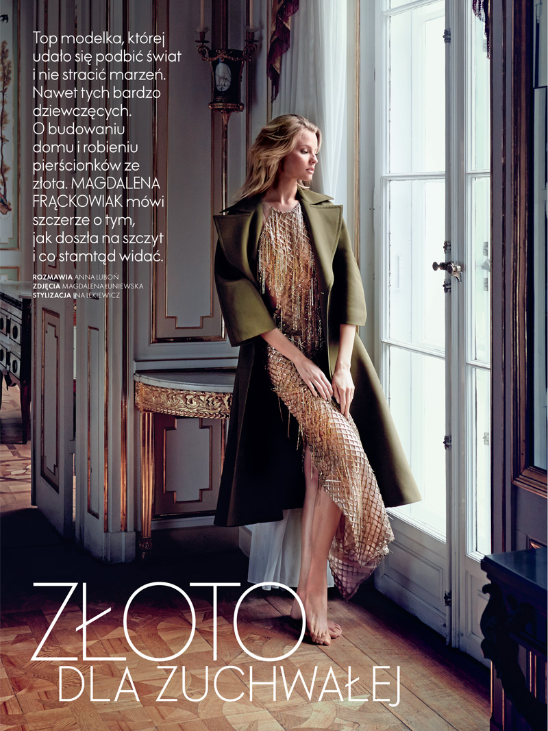 Magdalena Frackowiak Stars in Elle Poland's September Issue