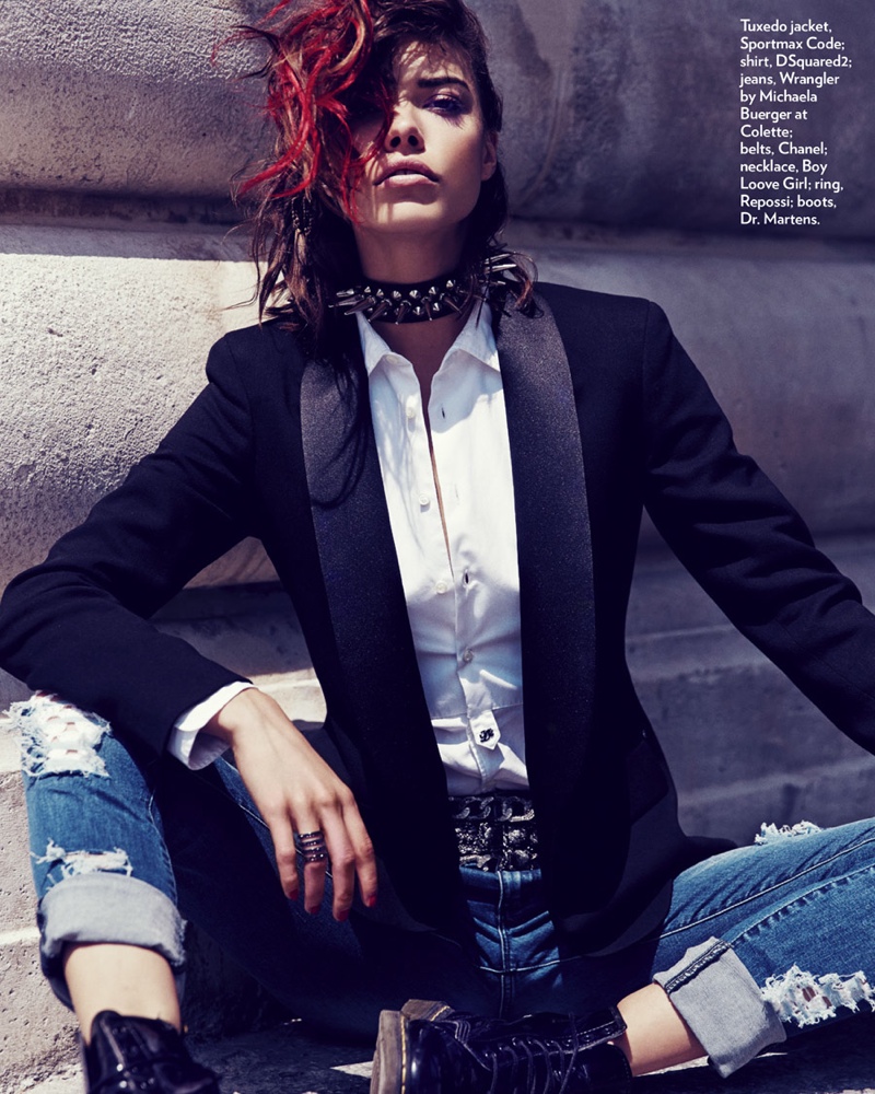 Eva Doll Channels Her Inner Rebel for Marie Claire Romania by Dennison Bertram