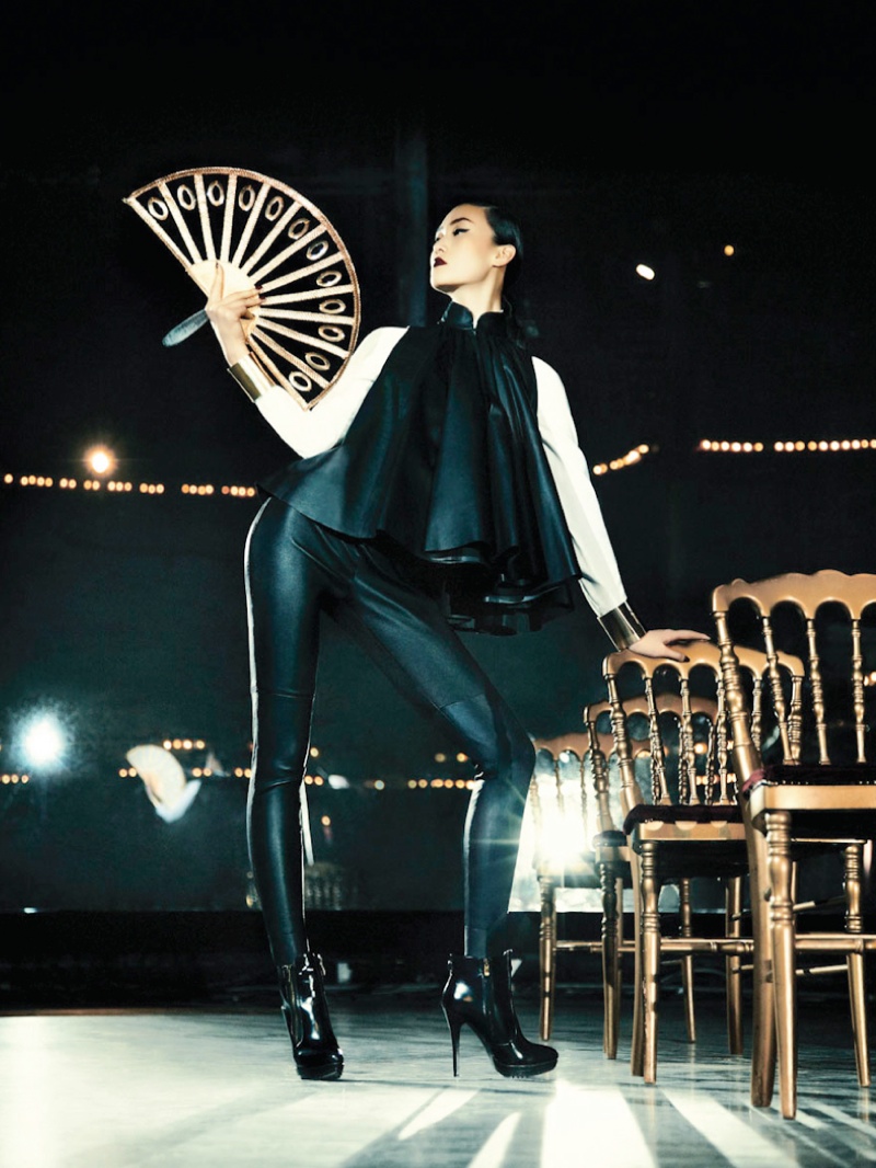 Lina Zhang Fronts Shanghai Tang Fall 2013 Ads by Richard Bernardin
