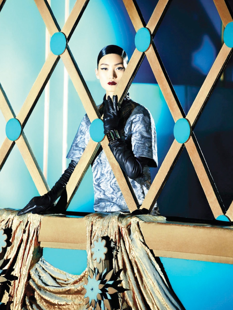 Lina Zhang Fronts Shanghai Tang Fall 2013 Ads by Richard Bernardin