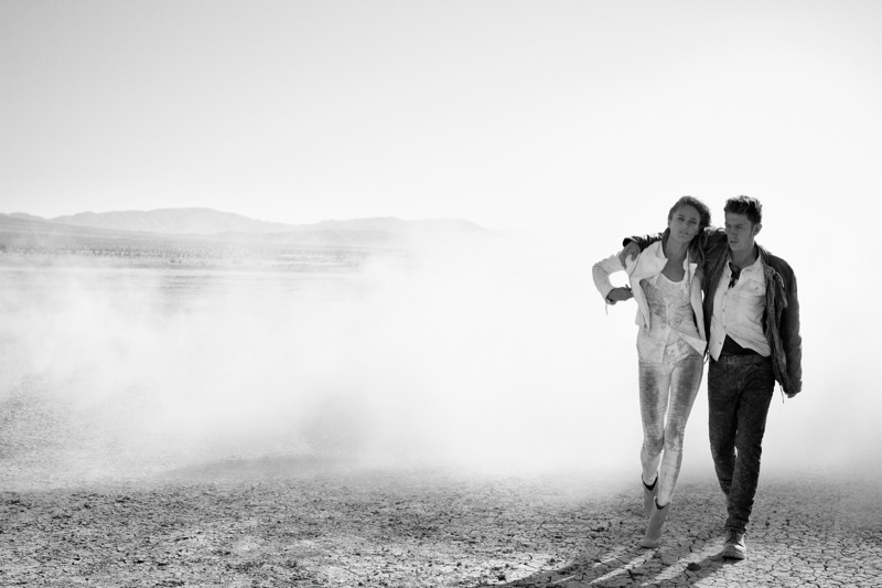 Karmen Pedaru Hits the Desert for True Religion's Fall 2013 Ads