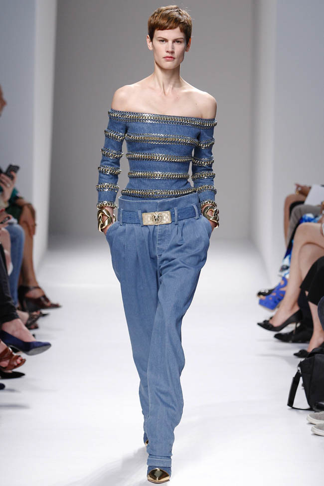 Balmain 2014 Spring Summer  Fashion week runway, Denim jeans