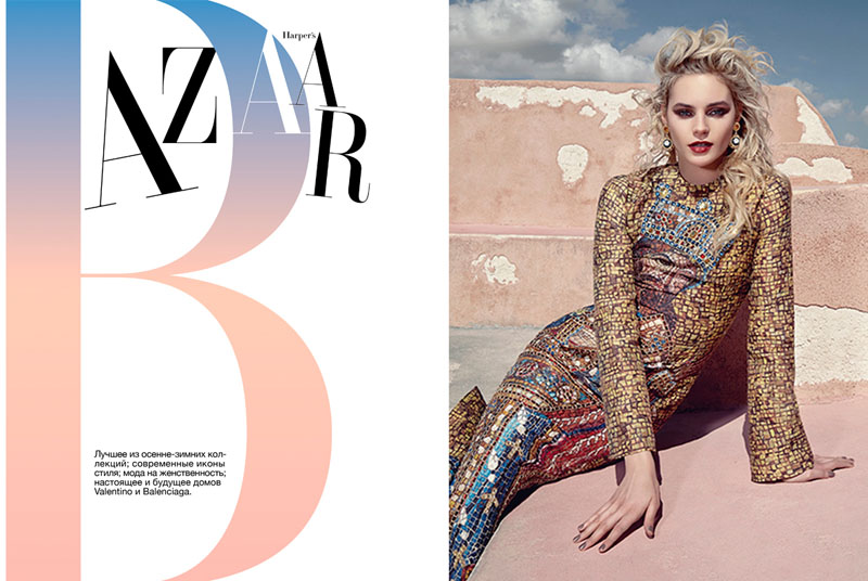 Juju Ivanyuk Poses for Federica Putelli in Harper's Bazaar Ukraine Shoot