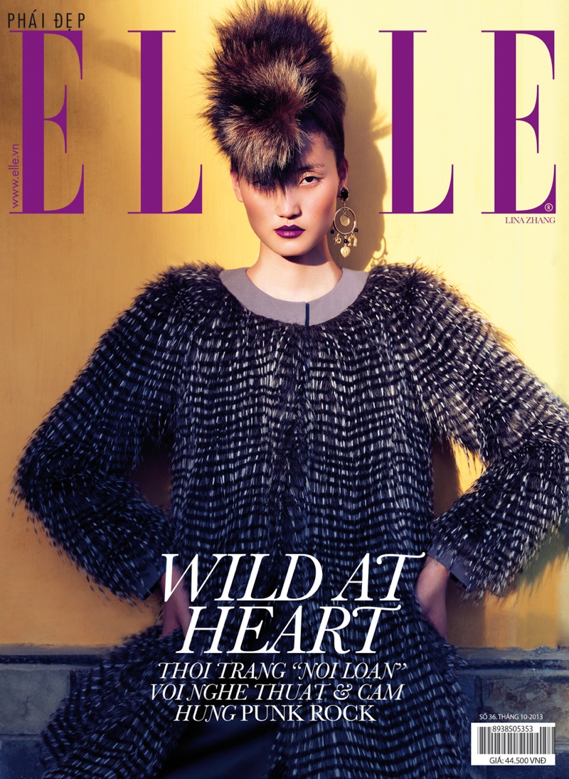 Lina Zhang Wears Luxe Style for Elle Vietnam Shoot by Stockton Johnson