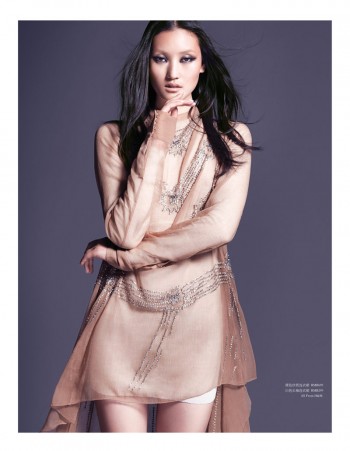 Lina Zhang Models H&M's Paris Collection in Vogue China by Stockton Johnson Lina Zhang Models H&M's Paris Collection in Vogue China by Stockton Johnson