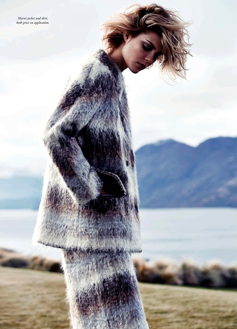 Lydia Willemina Collins Models Coats for SImon Upton in Harper's Bazaar ...