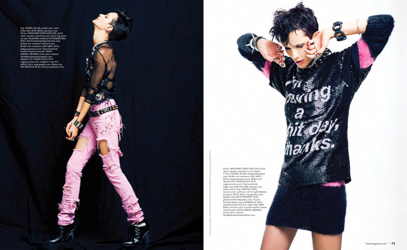 Alina is "Pretty in Punk" for Foam's September/October 2013 Issue