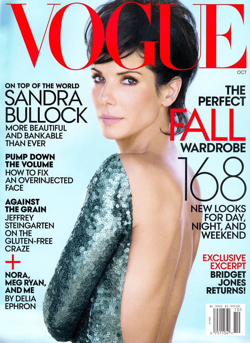Sandra Bullock Lands Fifth Vogue Cover for October 2013 Issue