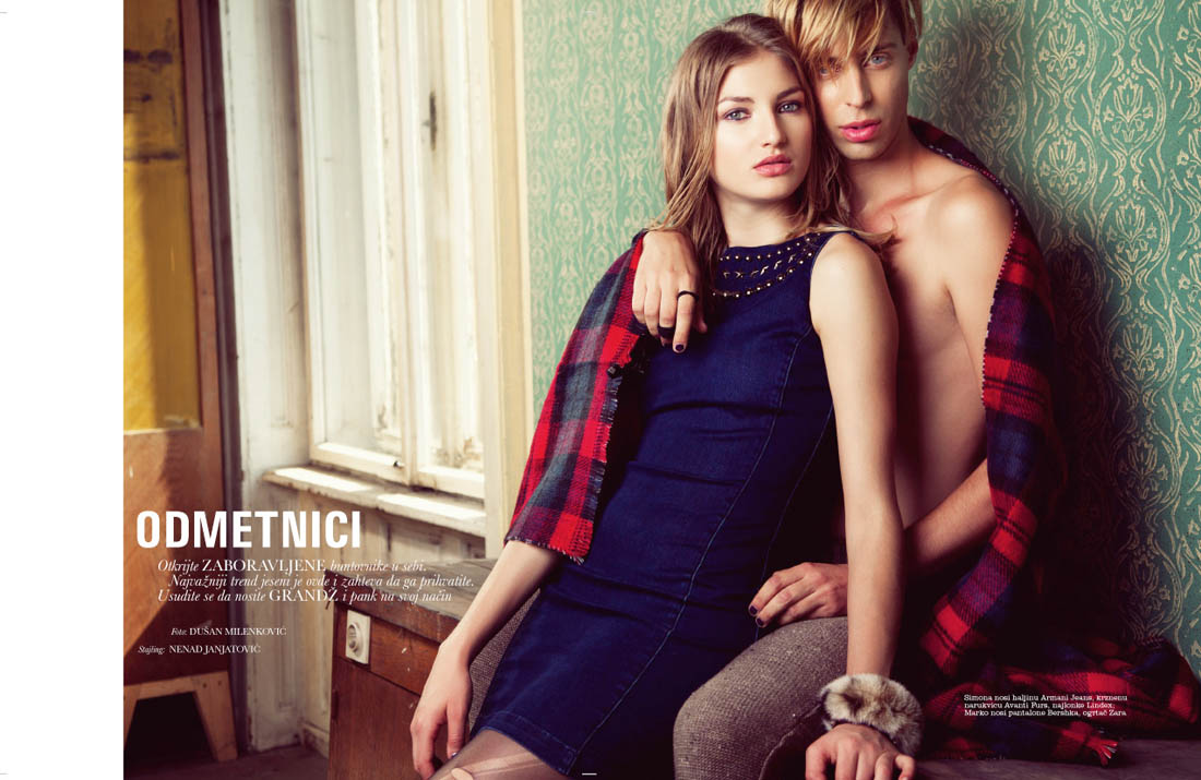 Simona Andrejic Wears Rebellious Style In Elle Serbia October 2013
