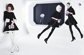Karl Lagerfeld Shoots Chanel Fall 2013 Campaign Starring Soo Joo, Chiharu Okunugi + Ashleigh Good Karl Lagerfeld Shoots Chanel Fall 2013 Campaign Starring Soo Joo, Chiharu Okunugi + Ashleigh Good