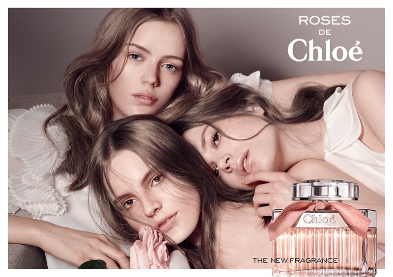 Chloé de Roses Fragrance Campaign Starring Caroline Brasch Nielsen, Tilda Lindstam + Esther Heech