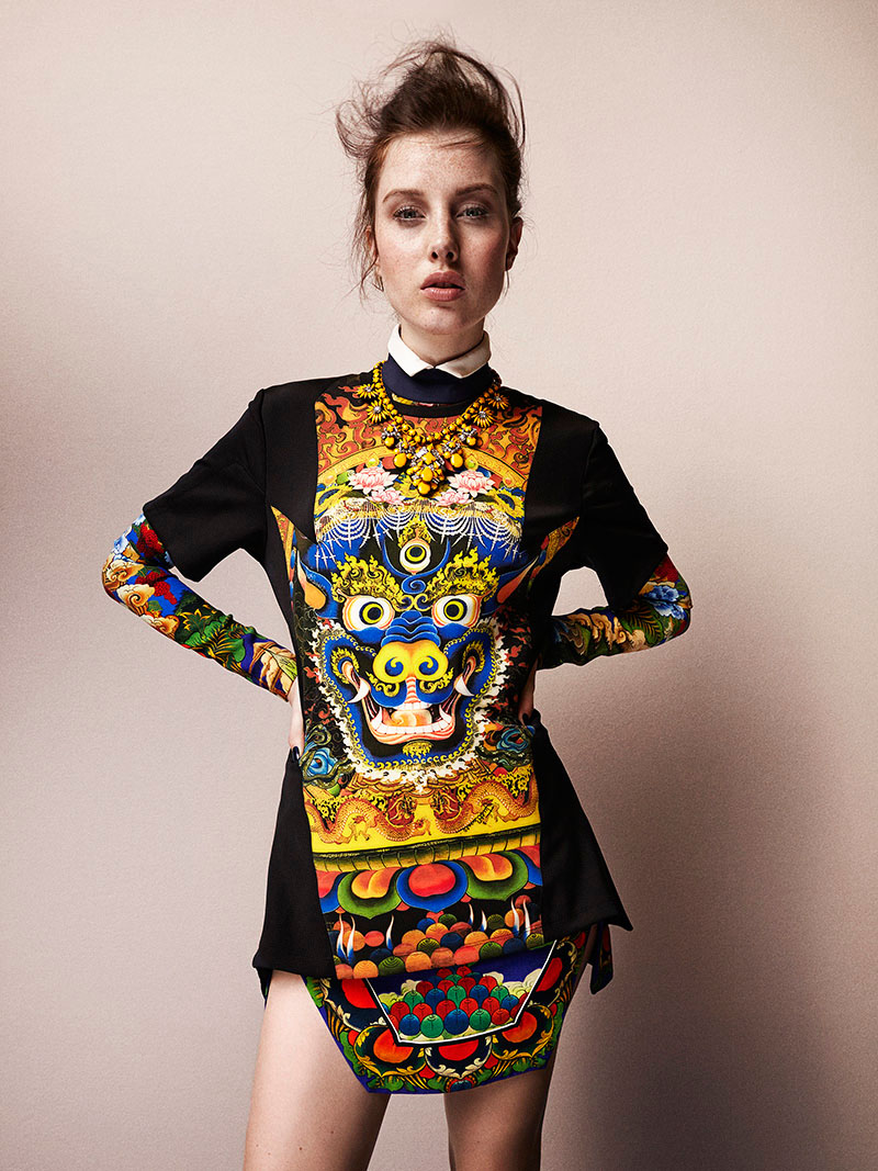Jo Wears Stylish Sweaters for Grazia Italy Shoot by Zoltan Tombor
