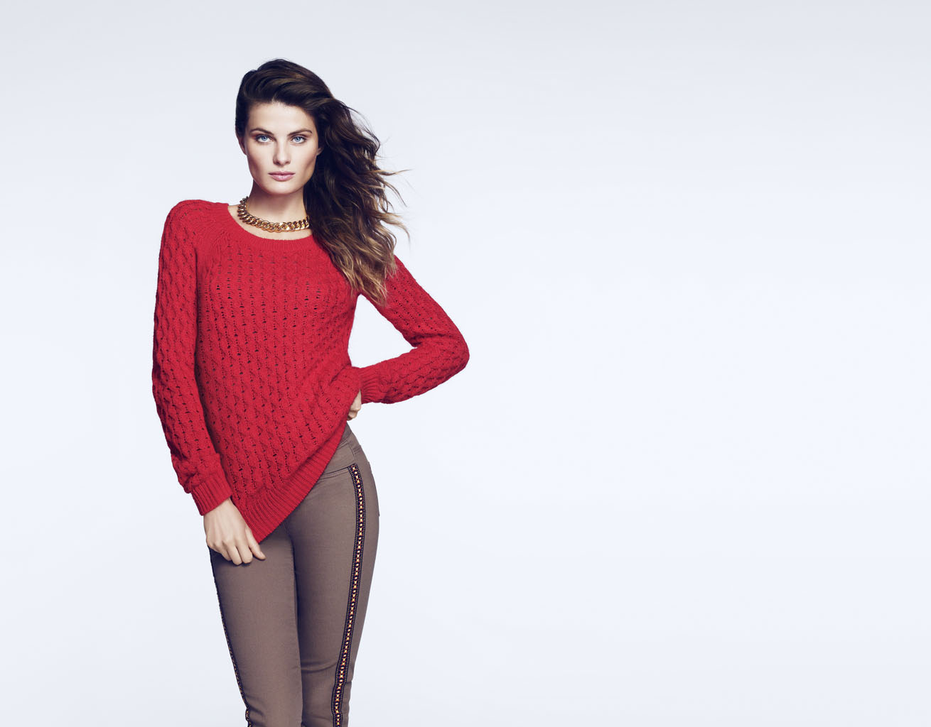 Isabeli Fontana Models Outerwear for H&M Shoot by Andrew Yee