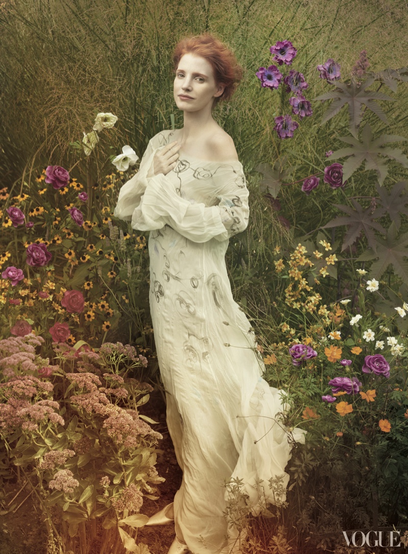 More Photos of Jessica Chastain for Vogue by Annie Leibovitz