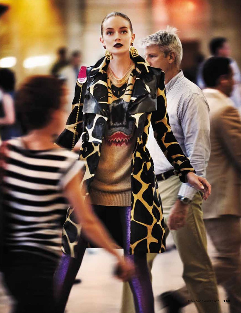 Lindsay Ellingson Takes it to the Streets for Elle Italia December 2013