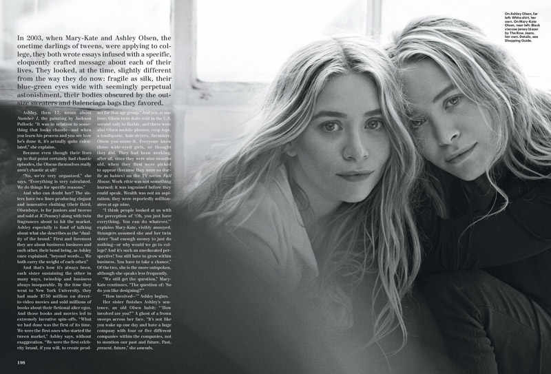 Mary Kate & Ashley Olsen Star in Allure December 2013 by Peter ...