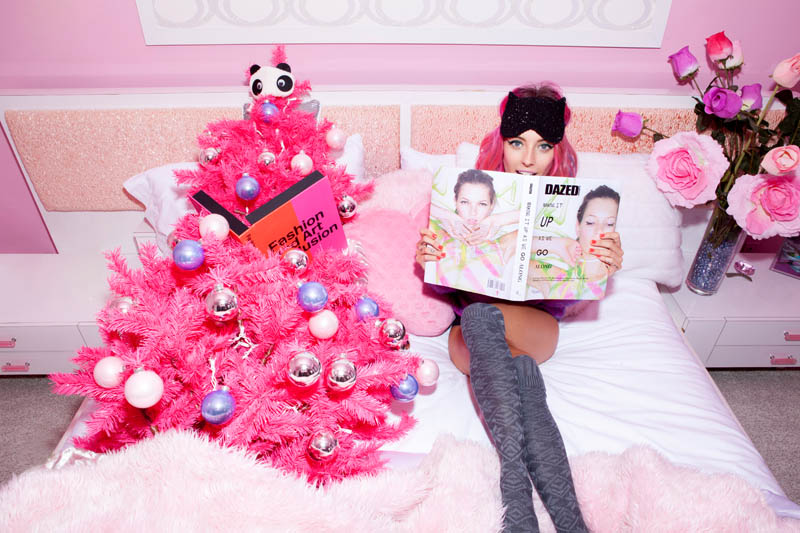 Chloe Norgaard Models Neon Style for Nasty Gal's Gift Lookbook