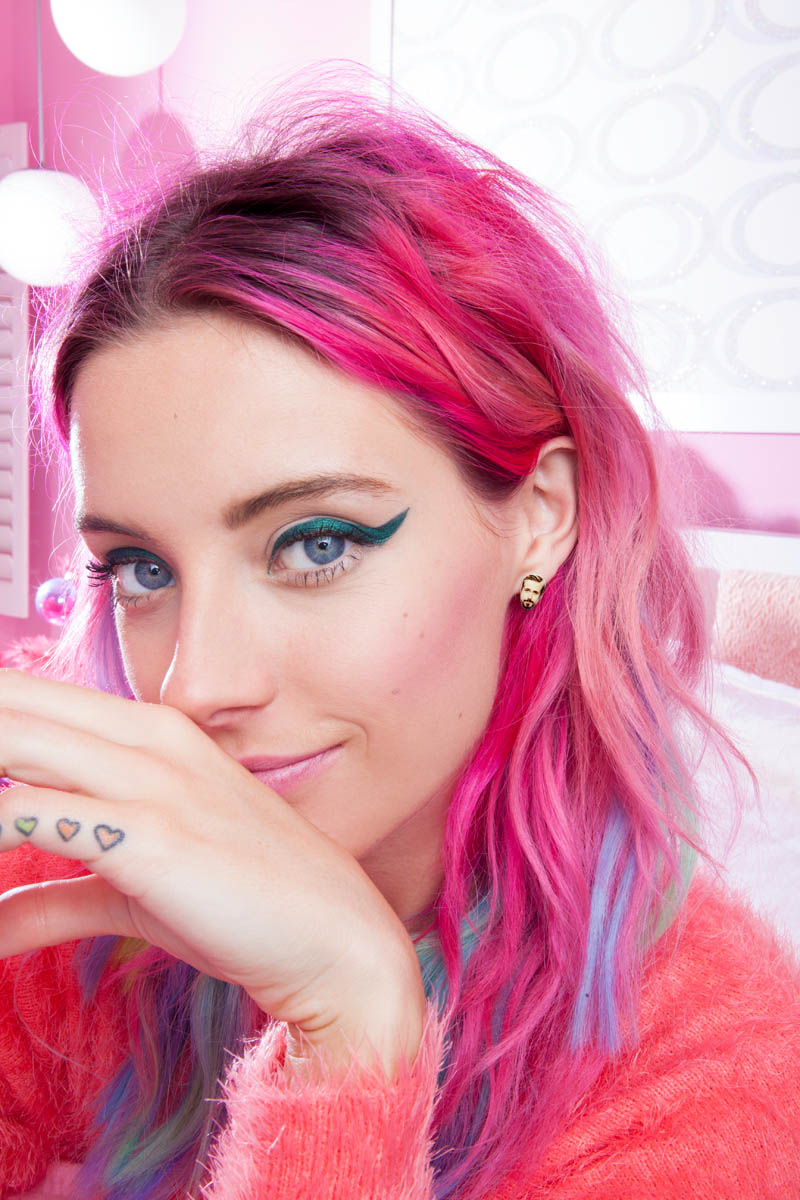 Chloe Norgaard Models Neon Style for Nasty Gal s Gift 