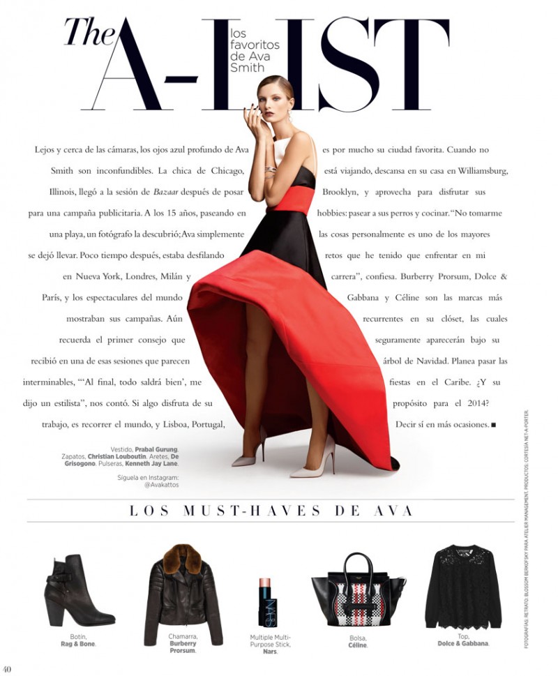 Ava Smith Stars in Harper's Bazaar Latin America by Blossom Berkofsky