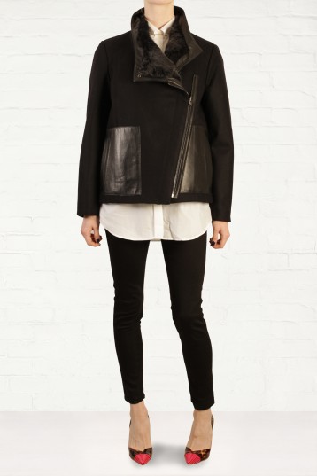 Helmut Lang, Reversible Wool and Fur Jacket