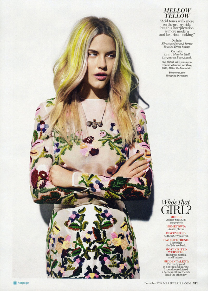 Ashley Smith Gets Colorful for Enrique Badulescu in Marie Claire