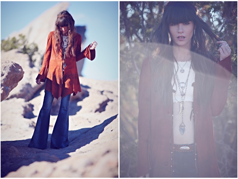 Kelley Ash Has the Blues for Free People Shoot