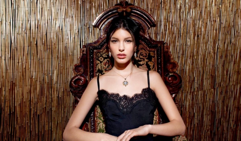 Kate King Stars in Dolce & Gabbana Baroque Jewelry 2013 Campaign