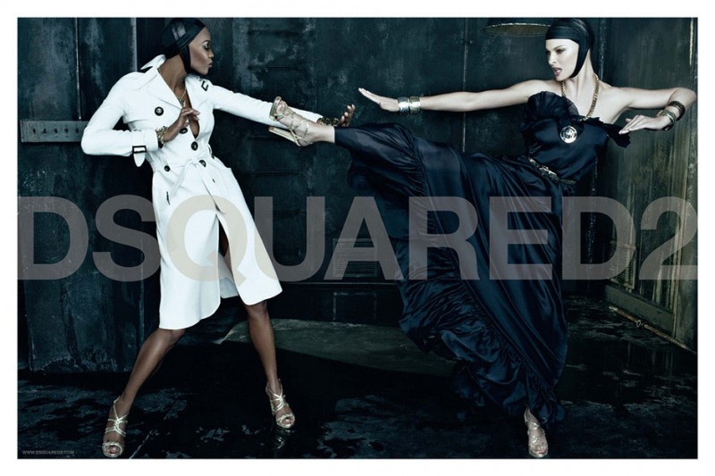 Throwback Thursday | Naomi Campbell + Linda Evangelista for DSquared2 Spring 2009 Campaign