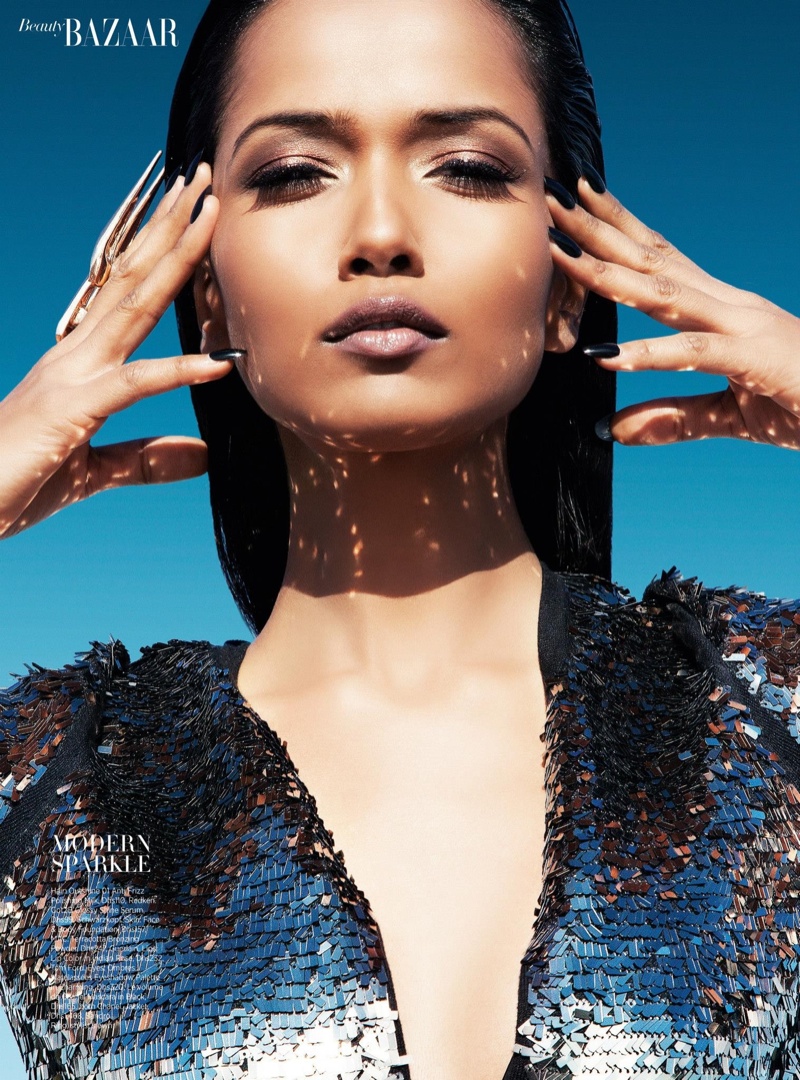 Garima Parnami Shines for Enrique Vega in Harper's Bazaar Arabia