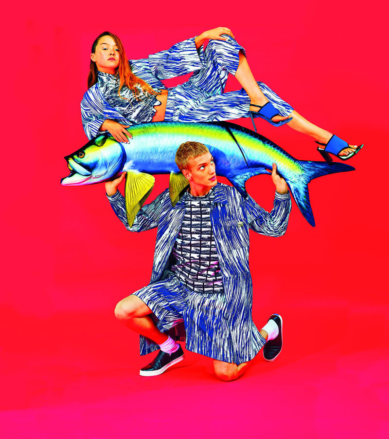 Devon Aoki Gets Aquatic in Kenzo's Spring 2014 Campaign