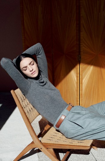 Mariacarla Boscono Poses for Hermes Fall/Winter 2013 Catalogue Hermes Fall/Winter 2013 catalog. Photo: Zoe Ghertner