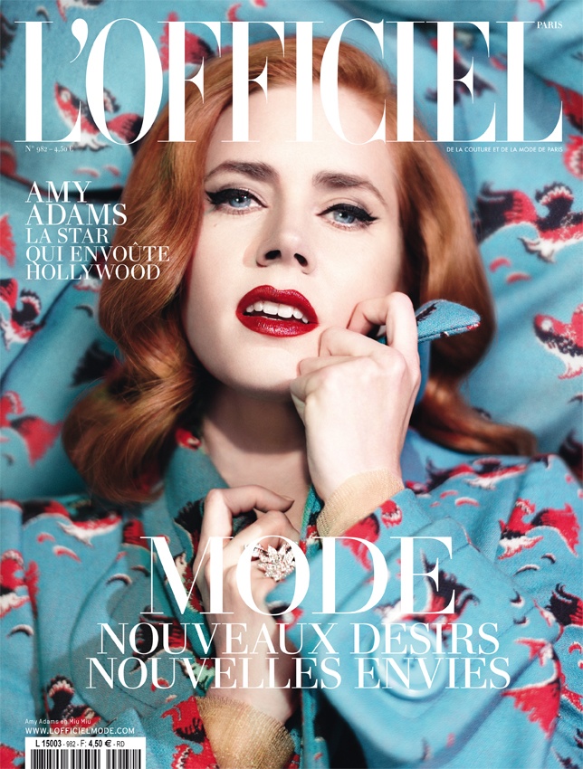 Amy Adams Covers L’Officel Paris February 2014 in Miu Miu