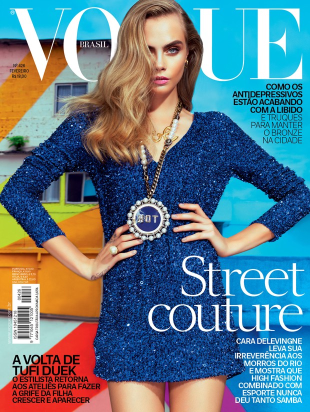 Cara Delevingne Lands Vogue Brazil February 2014 Cover