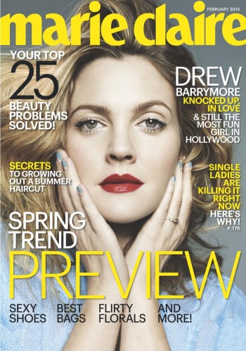 Drew Barrymore Covers Marie Claire, Calls Herself a "Prude" Drew Barrymore Covers Marie Claire, Calls Herself a "Prude"