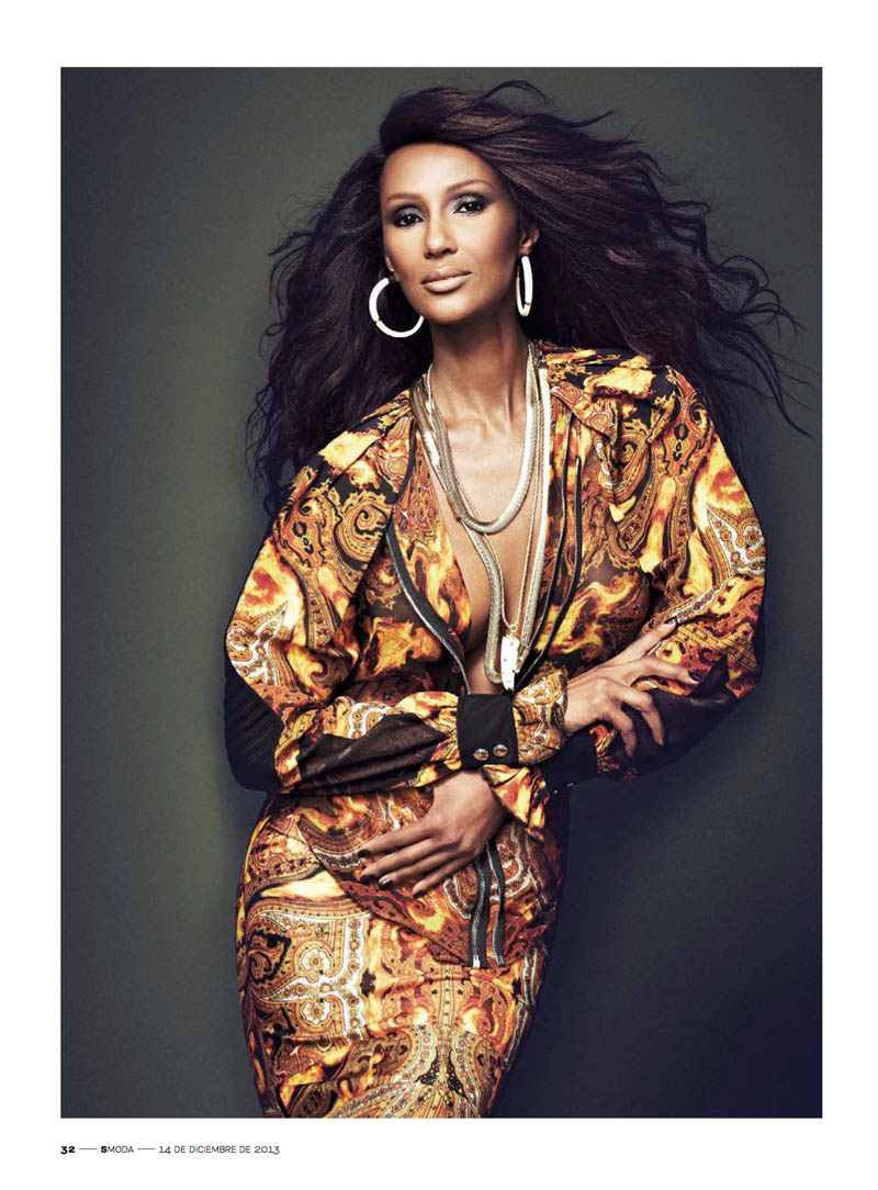 Iman Stuns for Max Abadian in S Moda Cover Shoot