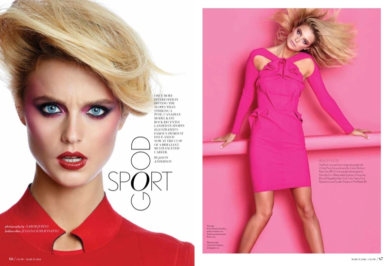Kate Bock is Sporty Chic for Glow Magazine March 2014