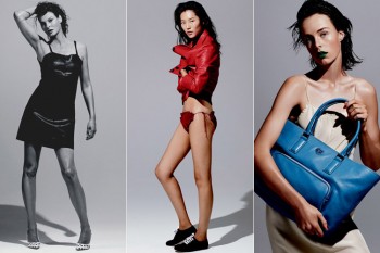 Liu Wen, Linda Evangelista, Edie Campbell for Katie Grand Loves Hogan Spring 2014 Liu Wen, Linda Evangelista, Edie Campbell for Katie Grand Loves Hogan Spring 2014