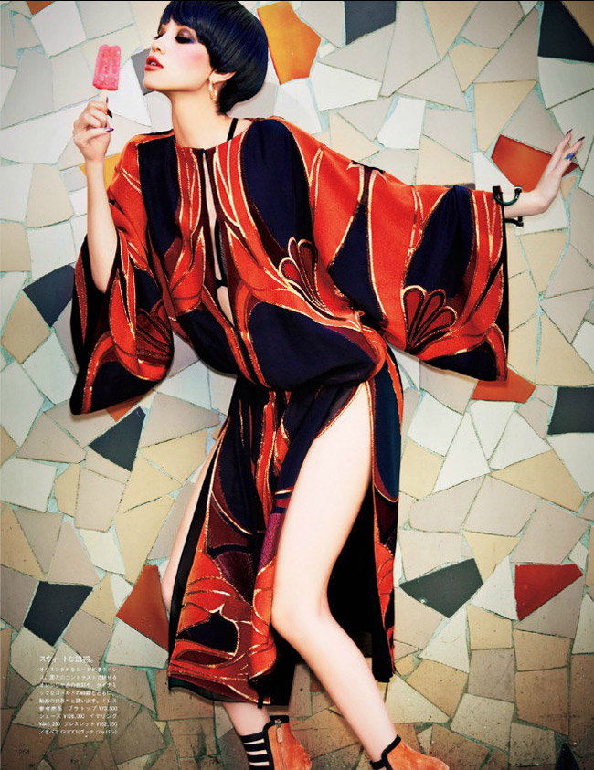 Kiko Mizuhara Charms in Gucci for Ellen von Unwerth in Vogue Japan