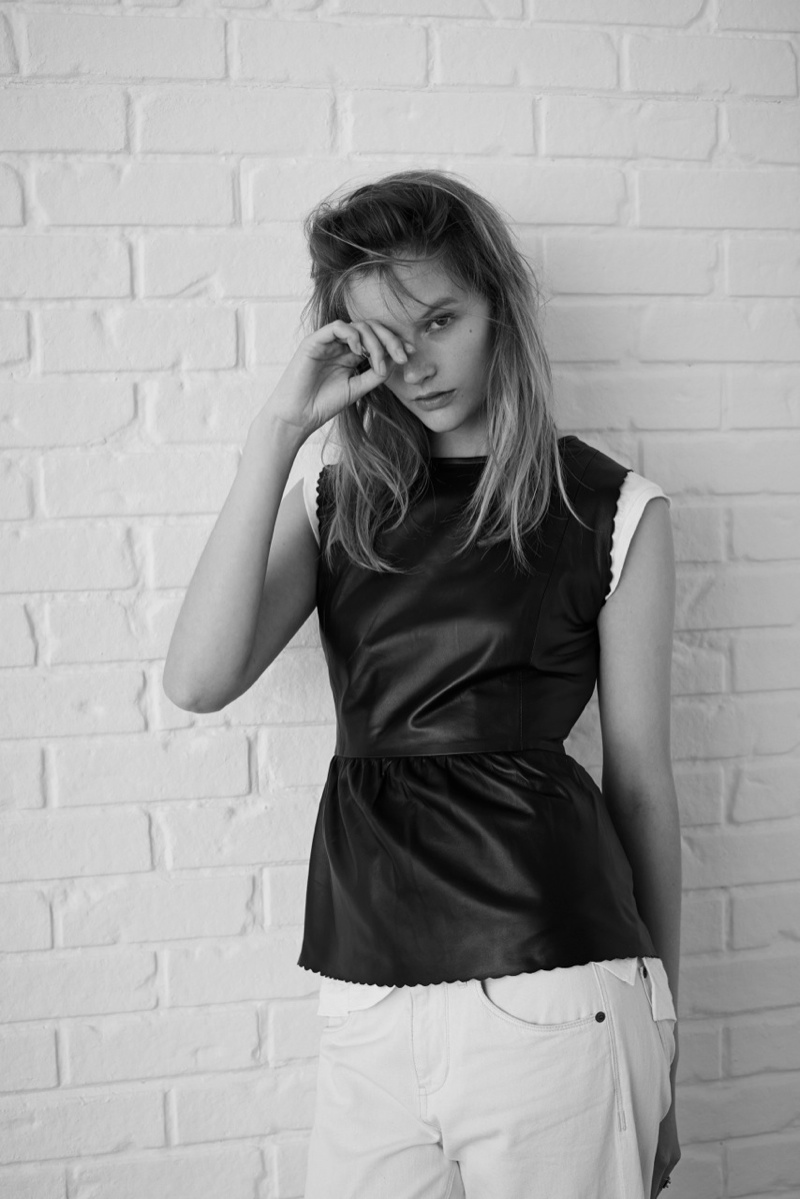 Sara Blomqvist Models Madewell, Shot by Eric Guillemain