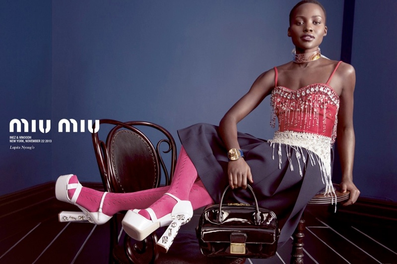 Miu Miu Taps Lupita Nyong’o, Elle Fanning + More for Spring 2014 Ads