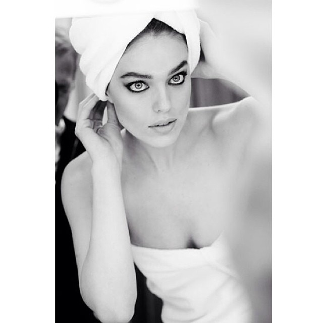 Emily DiDonato sports the towel look. Photo: Instagram/mariotestino