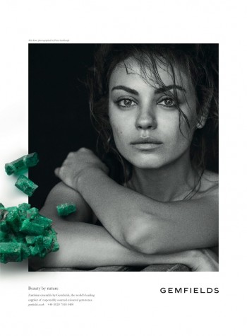 Mila Kunis Returns for Gemfields' 2014 Campaign Mila Kunis Returns for Gemfields' 2014 Campaign