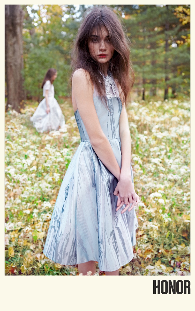 Antonina Vasylchenko Enchants for Honor's Spring 2014 Campaign by Yelena Yemchuk