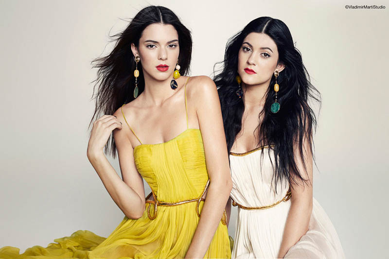 Sister Act: Kendall + Kylie Jenner Pose for Marie Claire Latin America by Vladimir Marti
