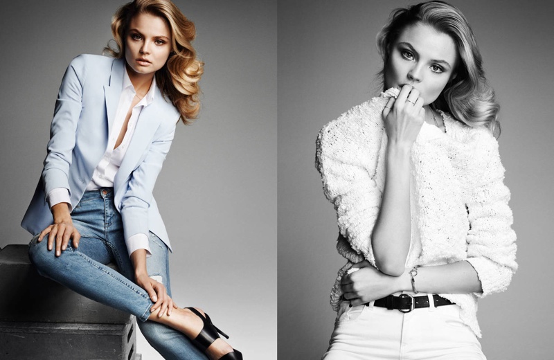 Magdalena Frackowiak Dons Denim for Gina Tricot by Hasse Nielsen
