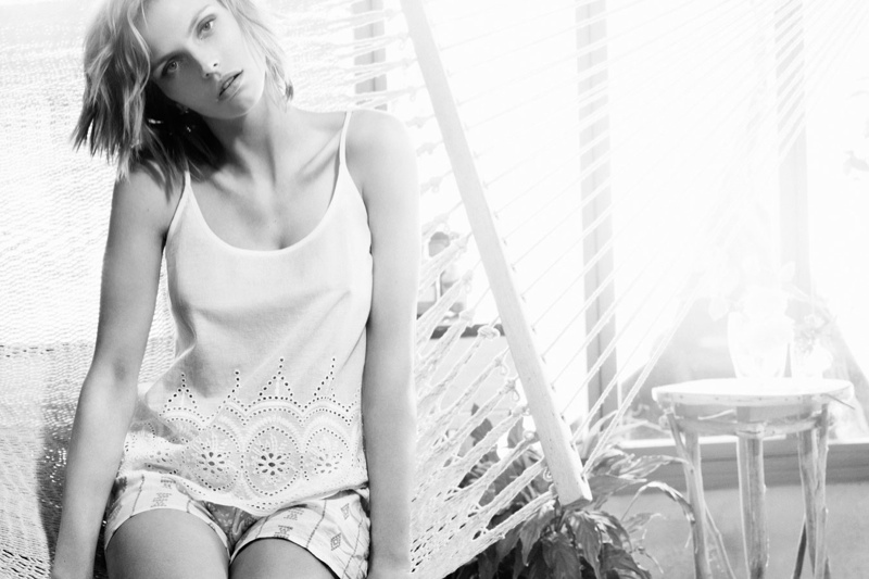 Karlina Caune Lounges in Oysho Spring/Summer 2014 Campaign