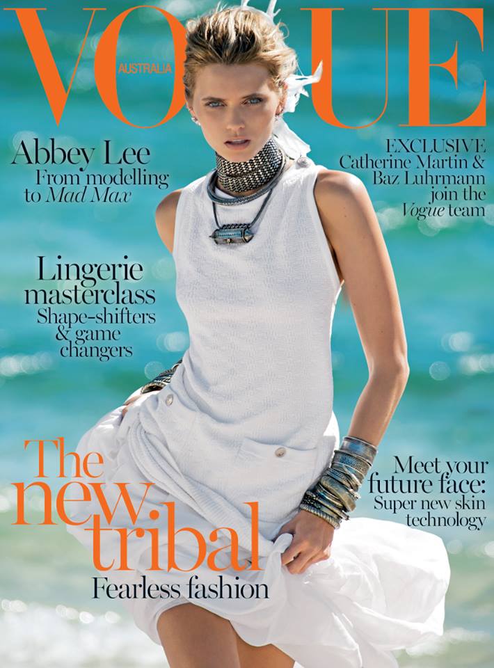 Abbey Lee Kershaw is Tribal Chic in Chanel for Vogue Australia’s April Cover