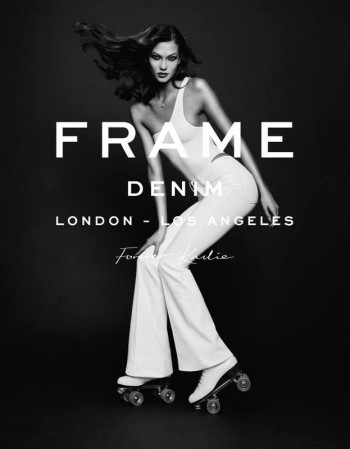 Karlie Kloss Wears Roller Skates, Long Hair in Frame Denim Spring 2014 Ad Karlie Kloss Wears Roller Skates, Long Hair in Frame Denim Spring 2014 Ad